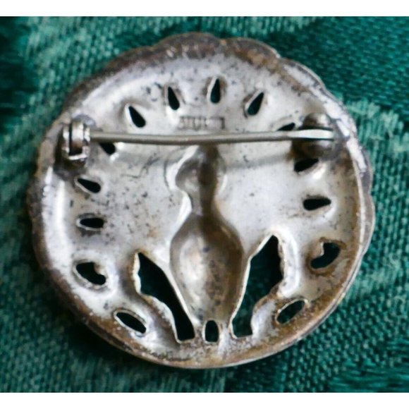 Vintage Sterling Silver Open Tail Feathers Peacock Brooch - Picture 7 of 8